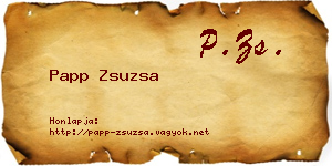 Papp Zsuzsa névjegykártya