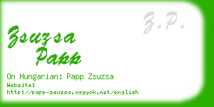 zsuzsa papp business card